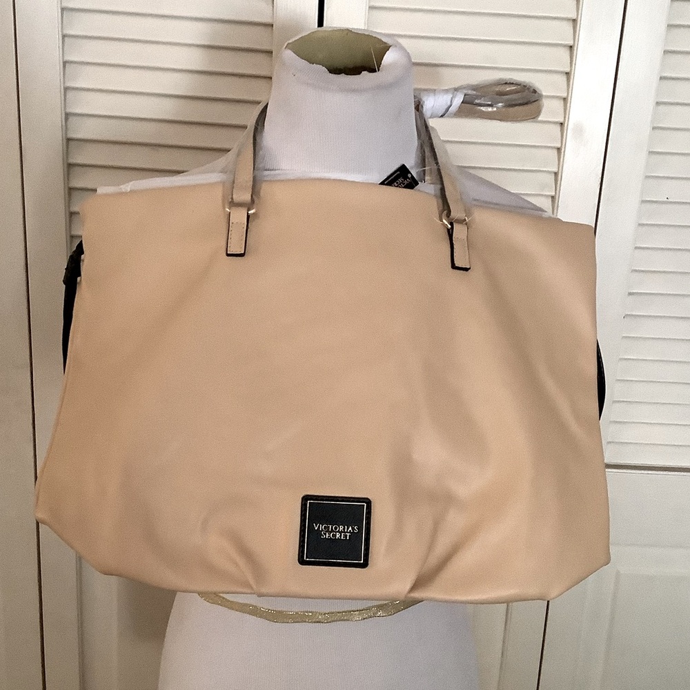 NWT Victorias Secret pleather tote bag.
